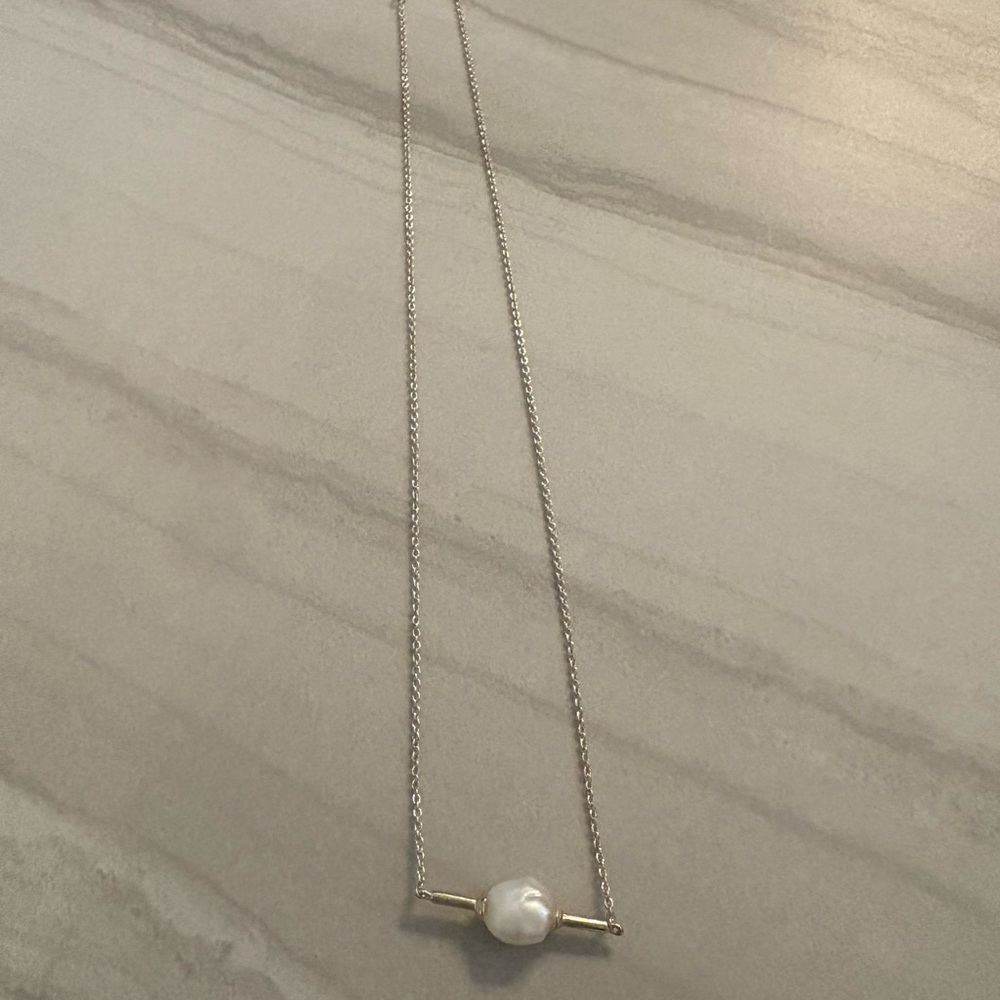 Kendra Scott and Gold Pearl Necklace- not produced
